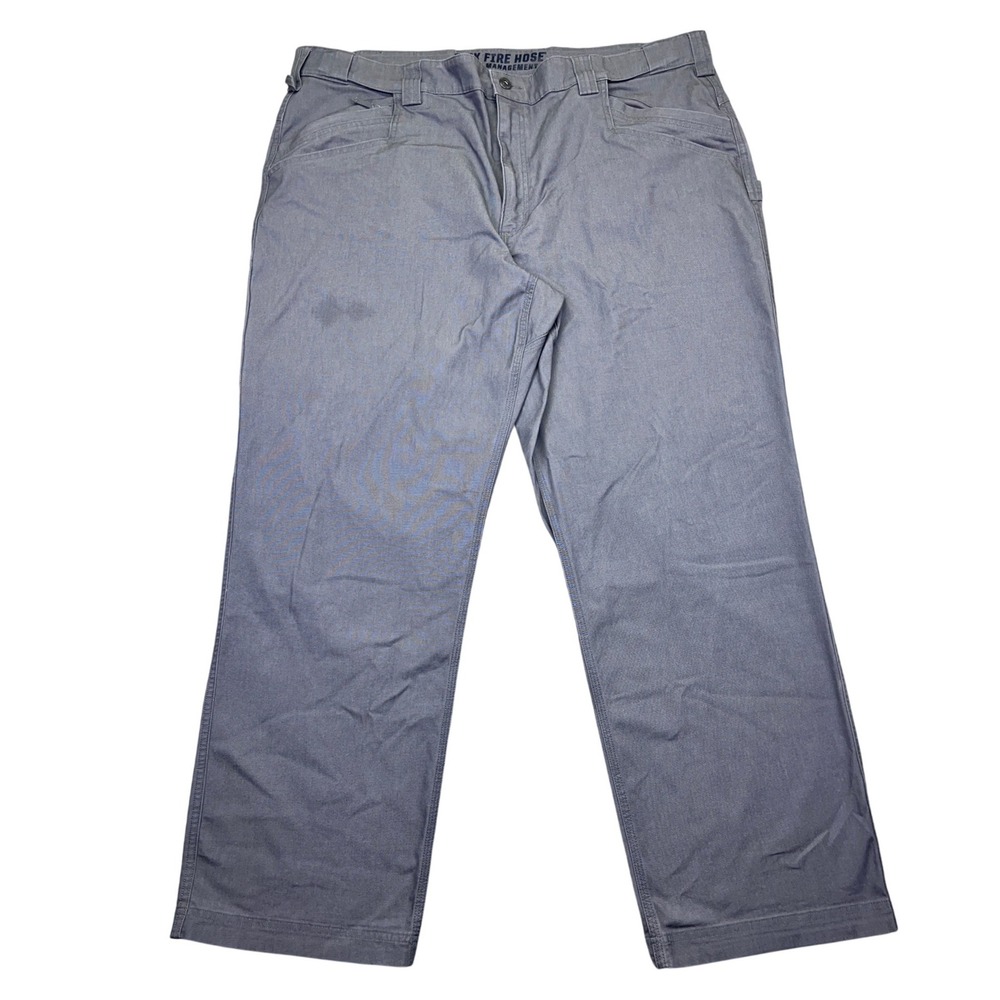 Duluth Trading Flex Fire Hose Sweat Management Gray Work Pants Mens Sz 44 Chore